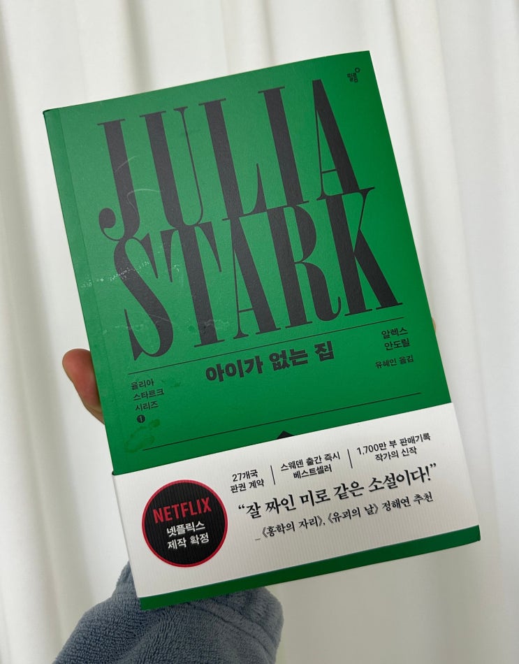  넷플릭스 제작 확정! 추리 소설 강추 [ 아이가 없는 집  ], 알렉스 안도릴