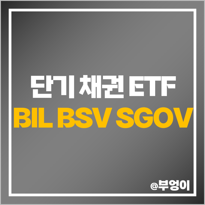 미국 단기 채권 ETF 투자 방법 BIL BSV SGOV 주가 배당 수익률 미국 단기 채권 ETF 투자 방법 BIL BSV SGOV 주가 배당 수익률