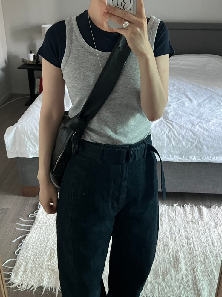  LEMAIRE 르메르 데님 트위스트 벨트 팬츠 리뷰(사이즈 팁, 차정원 르메르 팬츠, unisex twisted belted pants)