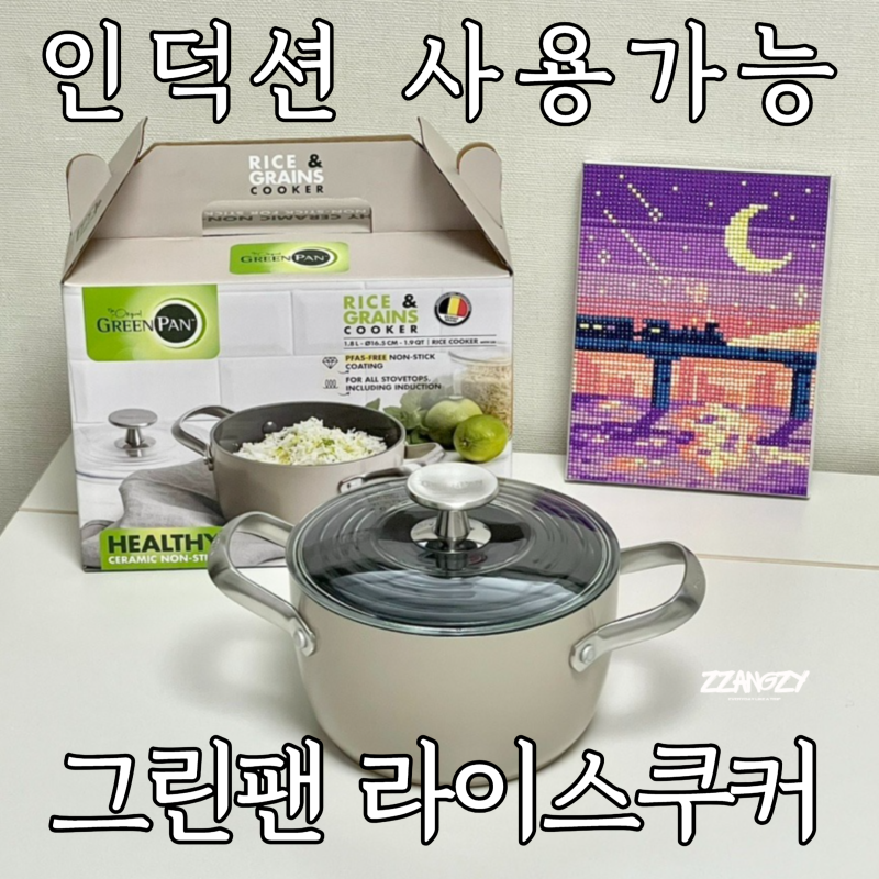 그린팬 파도바 인덕션 사용 가능한 주물냄비 라이스쿠커로 초간단 연어솥밥