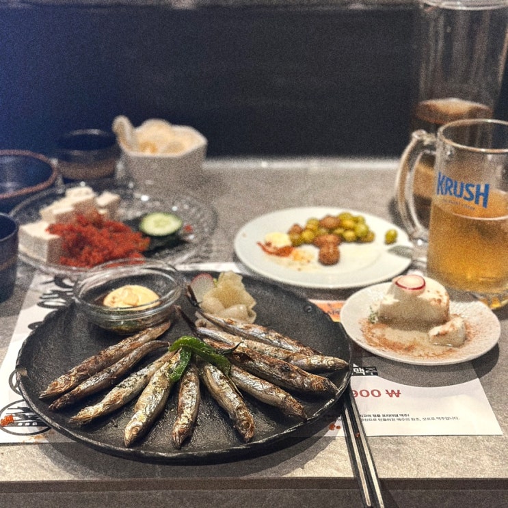  간단히 먹기도 좋고 분위기 넘좋았던 잔잔 서현역점 모찌리도후 은행구이 두부청어알 시샤모구이 리뷰.