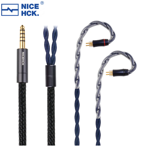  NiceHCK DragonScale 7N OCC+팔라듐 실버 합금 혼합 이어폰 케이블, MMCX 2 핀, N5005 MK4 Legacy2 Blessing 3