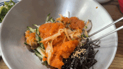  경남 고성 공룡박물관 가기전 [ 포항물회식당 ] 물회 맛있는집