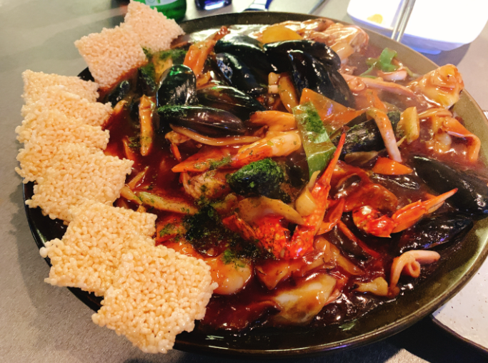  동작구 이수역 물음표술집(간장불고기, 해물누룽지, 소맥)
