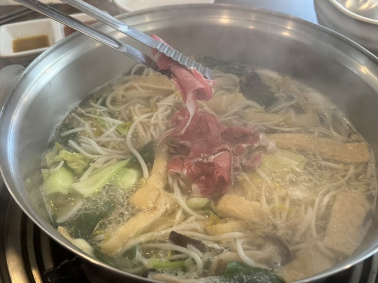  공주 이대주 샤브샤브 칼국수 제민천 밥집 내돈내산