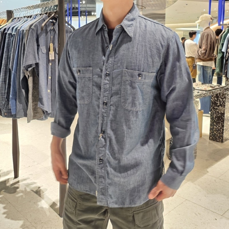 오어슬로우 샴브레이 셔츠로 아메카지 코디 입문하기