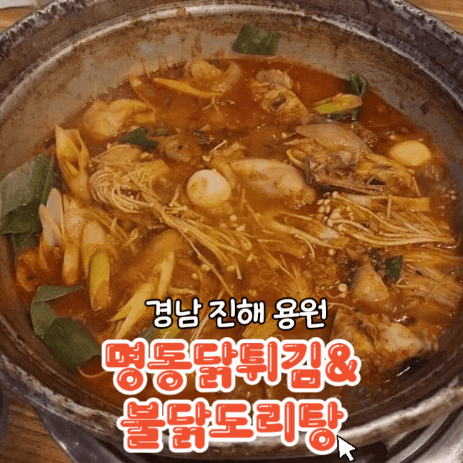  진해 용원 치킨과맥주에는 명동닭튀김 불닭도리탕