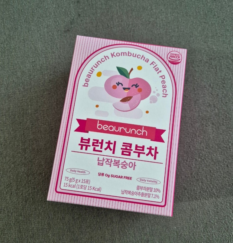 콤부차추천, 여름철 시원한 뷰런치콤부차 납작복숭아맛 콤부차추천, 여름철 시원한 뷰런치콤부차 납작복숭아맛