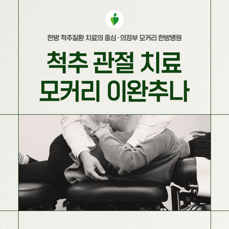  의정부 송산동 한방병원 척추 관절 치료 모커리 이완 추나 특징
