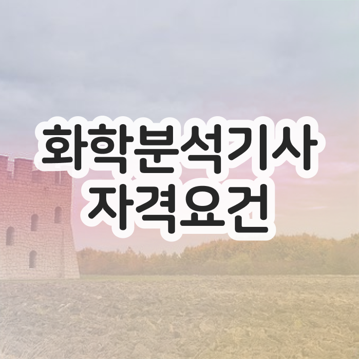  화학분석기사 응시자격 화학분석기사 시험응시조건 온라인으로 5달만에 준비한 과정