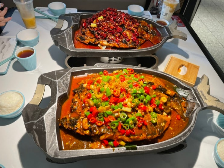  중국, 상해 난징동루 맛집 카오위(중국 생선) 맛집 강변상외(마라맛, 마늘맛)