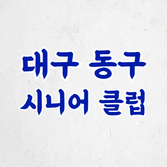 대구 동구 시니어 클럽, 노인을 위한 활기찬 노후 대비