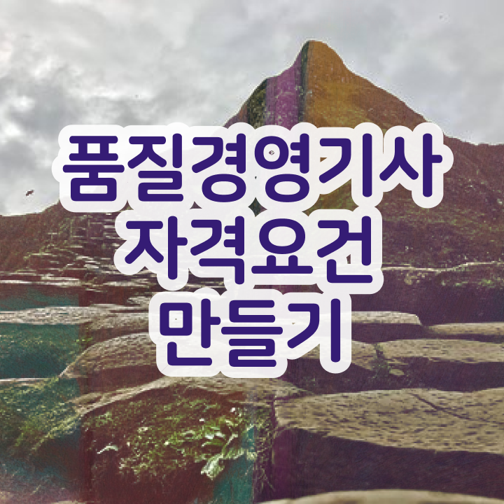  품질관련자격증 품질경영기사 취득자격 인강만 듣고 4달만에 성공한 팁