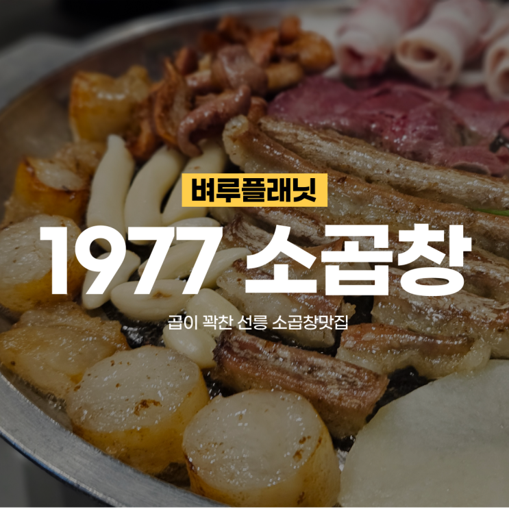  [선릉맛집] 곱이 꽉찬 강남 소곱창 맛집 1977 소곱창 / 선릉 회식장소