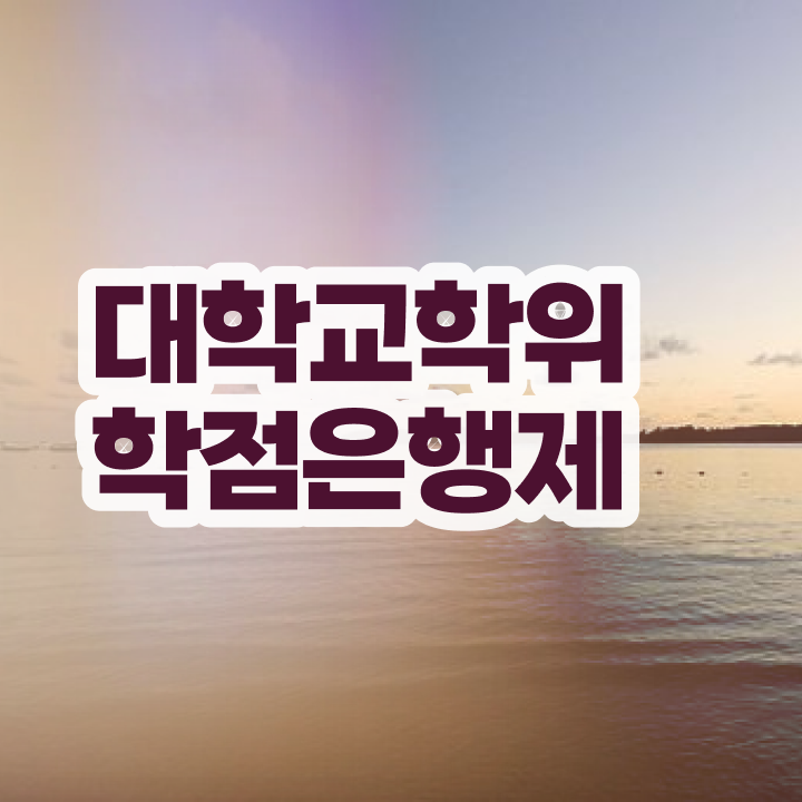  학점은행제 인정자격증 , 학은제 플래너 이 항목만 확인하세요