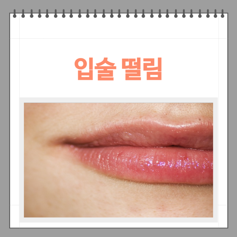 윗입술 떨림 아래입술 경련 원인 치료방법은?
