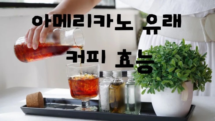  아메리카노 유래 커피 항산화 효능 부작용
