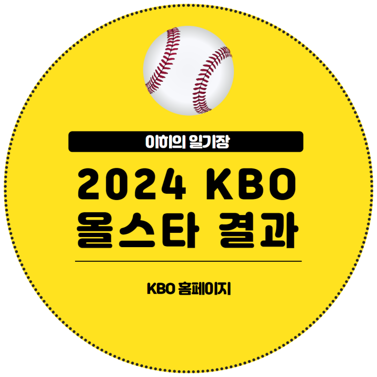 2024 KBO <b>올스타 투표</b> 결과 올스타전 프로그램 일정