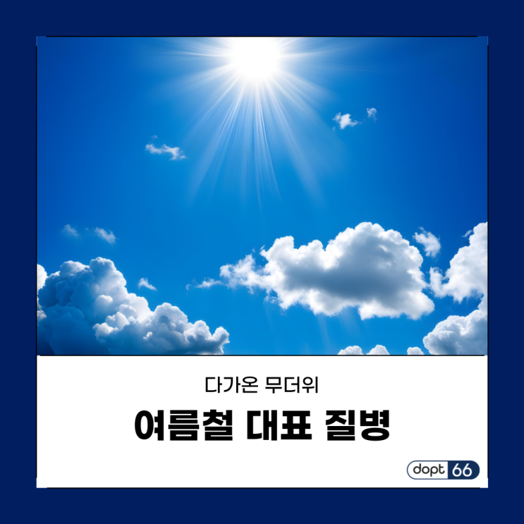  여름철 대표 질병 4가지, 미리 알고 예방하자!