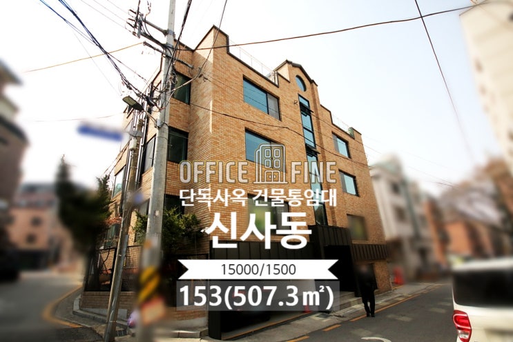  [강남 사옥] 압구정역 10분, 주차 8대, 리모델링건물, 153평(507.3), 저렴한 사옥 [신사동 사옥]