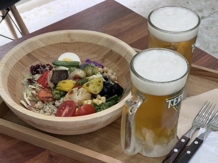  마포 맛집 생맥주 먹태 추천 샐러드 집 샐러디아 마포 성산점