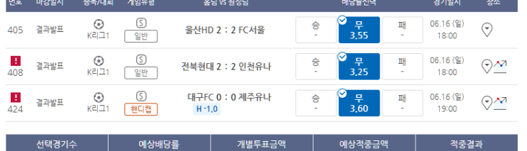 프로토 6/16일 일요일 경기 적중 및 4무 7폴 막폴낙 프로토 6/16일 일요일 경기 적중 및 4무 7폴 막폴낙