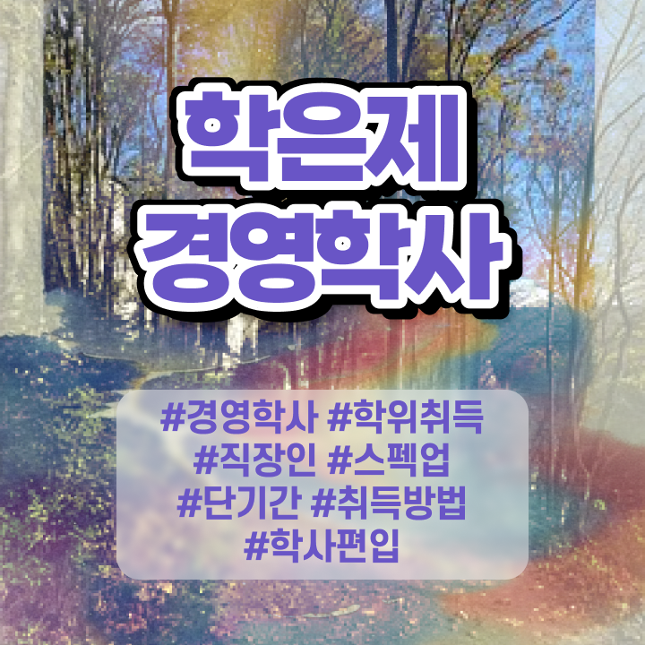 경영학과 커리큘럼 , 학점은행제 조건없이 편하게 준비한 과정