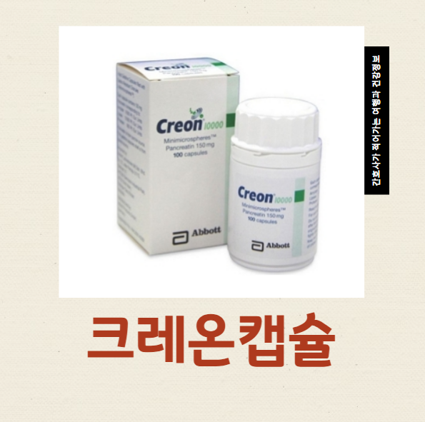  크레온캡슐 췌장약 효과 부작용 복용법 언제 먹어야 할까?
