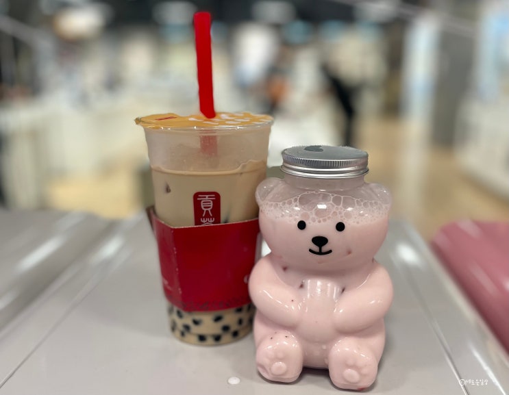  부천시청역 까페 밀크티맛집 공차 이마트중동점 얼그레이밀크티 꿀딸기밀크