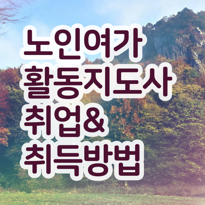 노인여가활동지도사 준비기간 , 노인여가활동지도사 동영상으로 합격한 후기