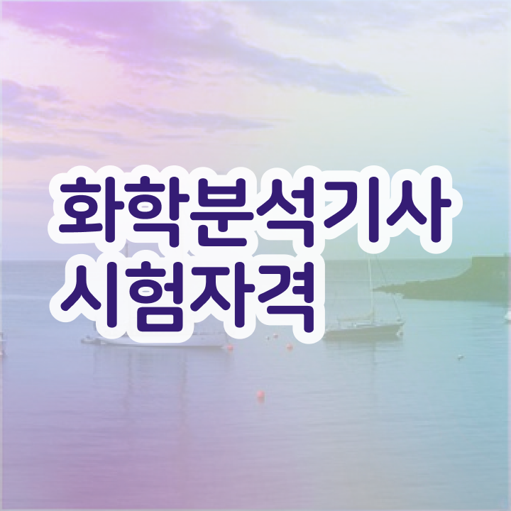  화학분석기사 화학분석기사 응시조건 온라인 과정으로 4개월 만에 끝낸 팁