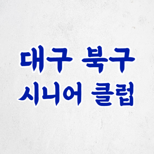 대구 북구 시니어 클럽으로 노인 일자리 구하기