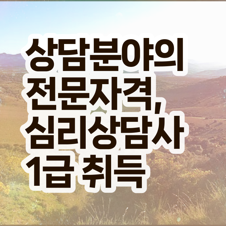  청소년 심리상담사 자격증 , 심리상담사 자격증 20일 만에 취득한 정보 여기만 보세요