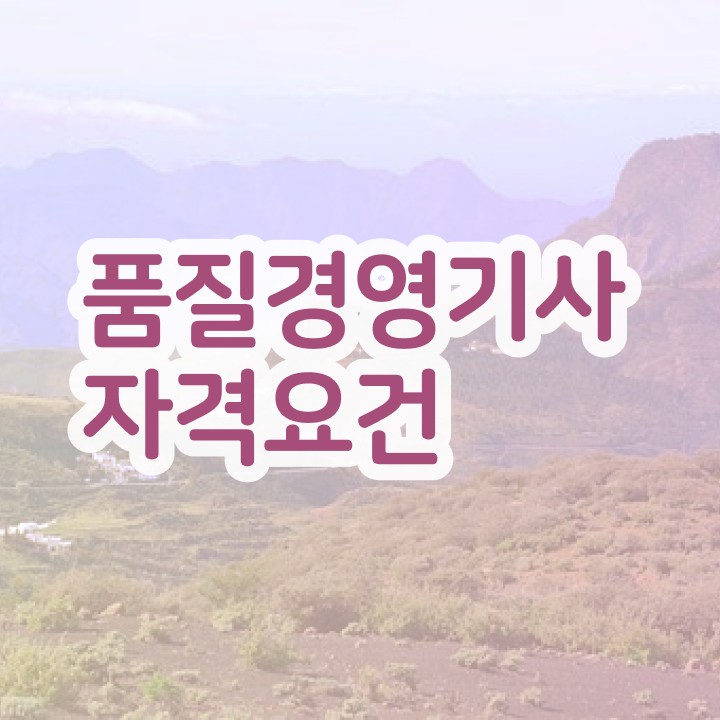  품질경영기사 접수 품질경영기사 시험응시조건 집에서 온라인으로 쉽고 빠르게 준비한 과정