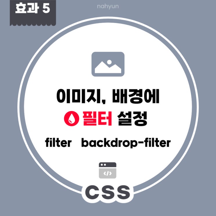  [css 효과5.] 이미지, 배경 필터 효과 설정하기 (filter, backdrop-filter)