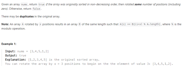  JAVA_LeetCode 1752_Check if Array Is Sorted and Rotated