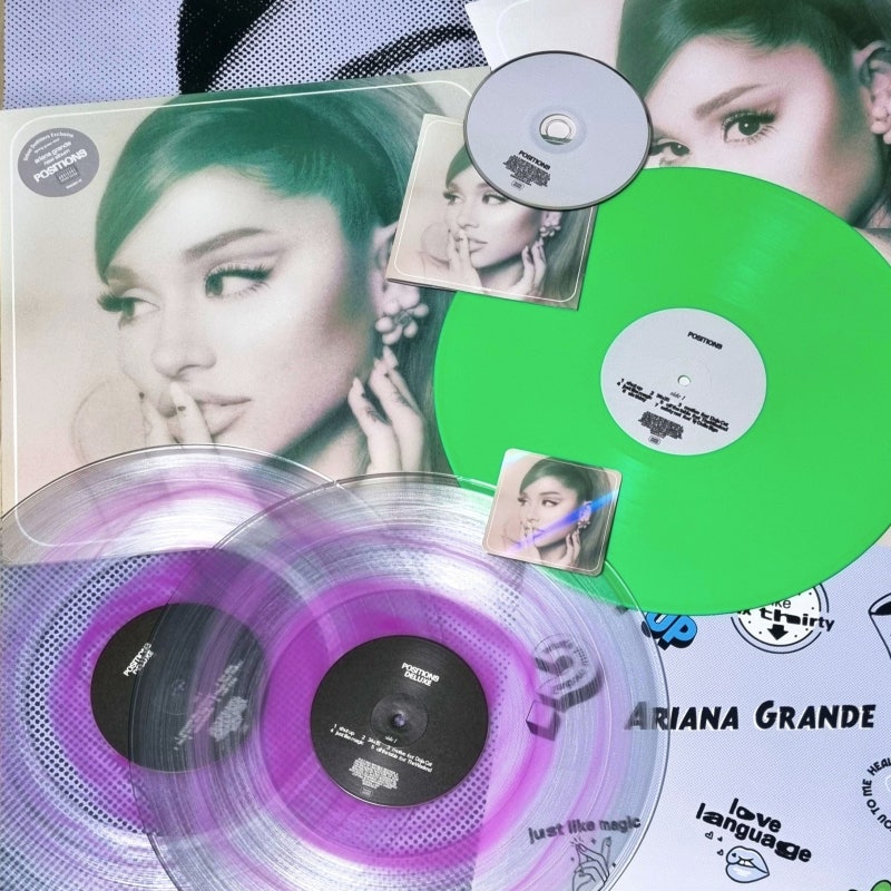 [LP & CD 리뷰] 아리아나 그란데 Positions Spring Green Vinyl + Deluxe Purple in Clear Vinyl & Positions CD