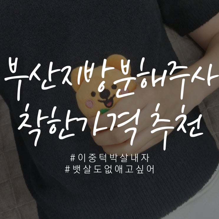  부산지방분해주사 리포사T 저렴하고 친절한 곳 (내돈내산 1회차)