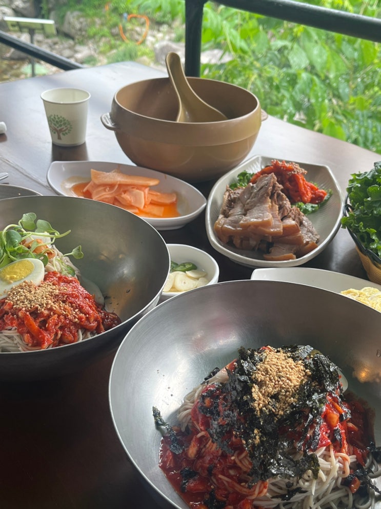  강원도 원주 용수골 맛집 서곡막국수 계곡 보면서 막국수 먹을 수 있는 곳