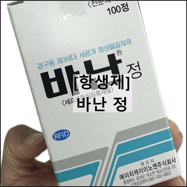  바난 정 / 항생제 효과 복용법 부작용 설사 피부발진