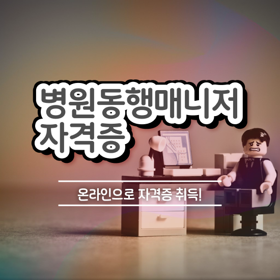  40대주부취업 병원동행매니저 자격증 취득한 과정 및 온라인 독학