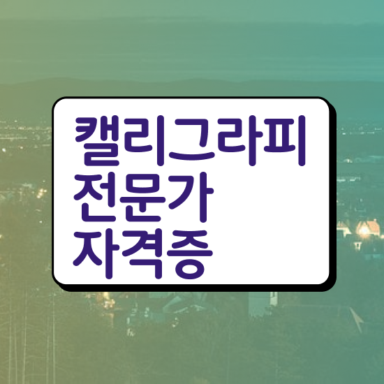  켈리그라피 배우기 , 캘리그라피전문가 자격증 단기간에 준비한 방법 정보 퍼펙트 요약