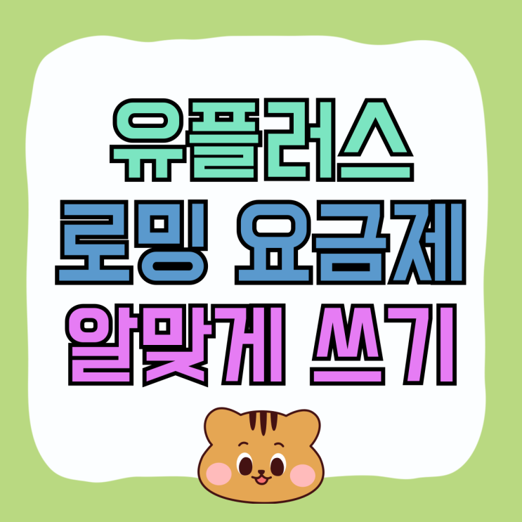 유플러스 로밍 요금제 해외여행 데이터 알맞게 사용하기 유플러스 로밍 요금제 해외여행 데이터 알맞게 사용하기