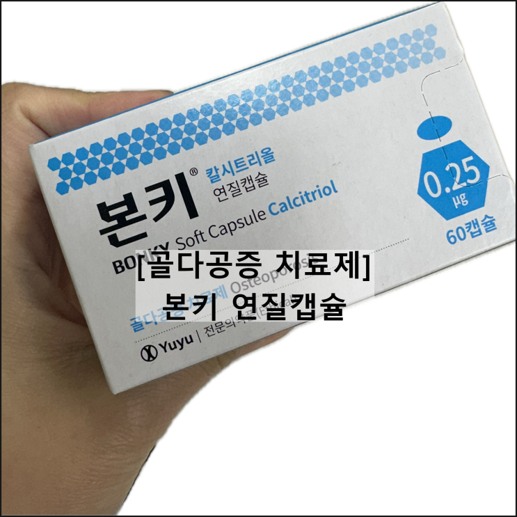  본키 연질캡슐 / 골다공증약 비타민D 효과 복용법 부작용