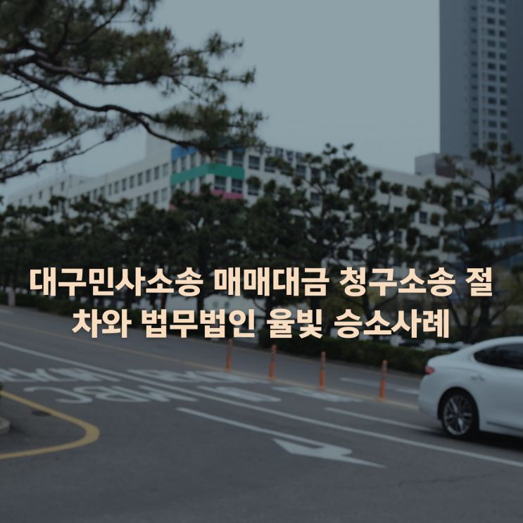  대구민사소송 매매대금 청구소송 절차와 법무법인 율빛 승소사례