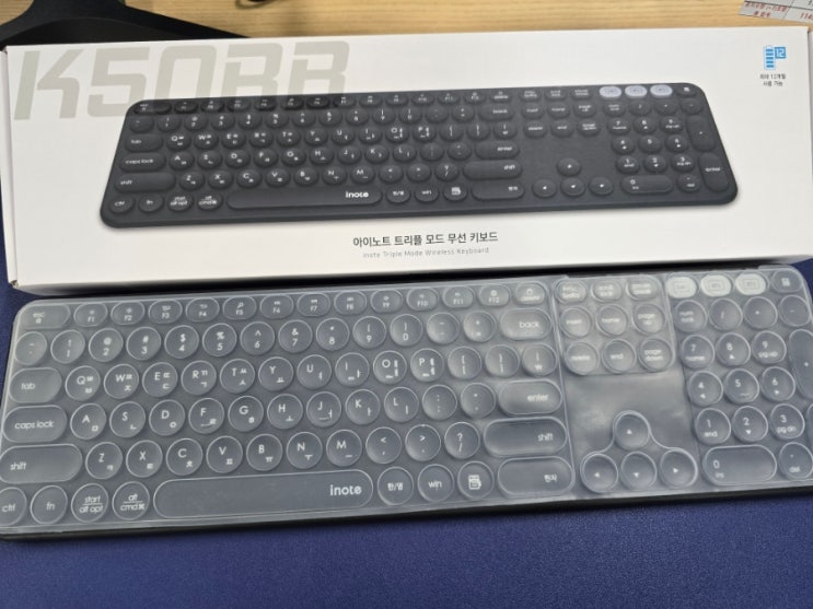  멀티페어링으로 PC,핸드폰 사용이 가능한 블루투스 무선 키보드  [아이노트 K50RB] 내돈 내산 사용후기
