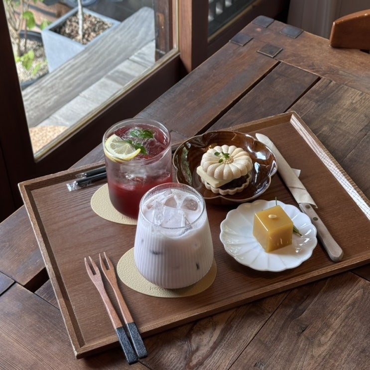  전주 한옥카페 [차경(借景)] 팥라떼 추천