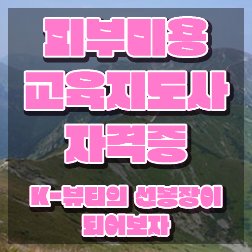  피부학원 , 피부미용교육지도사 자격증 한달 만에 취득한 정보 및 취업정보
