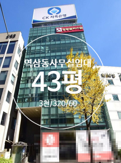  역삼동사무실임대, 깔끔 인테리어 대로변 가성비 오피스