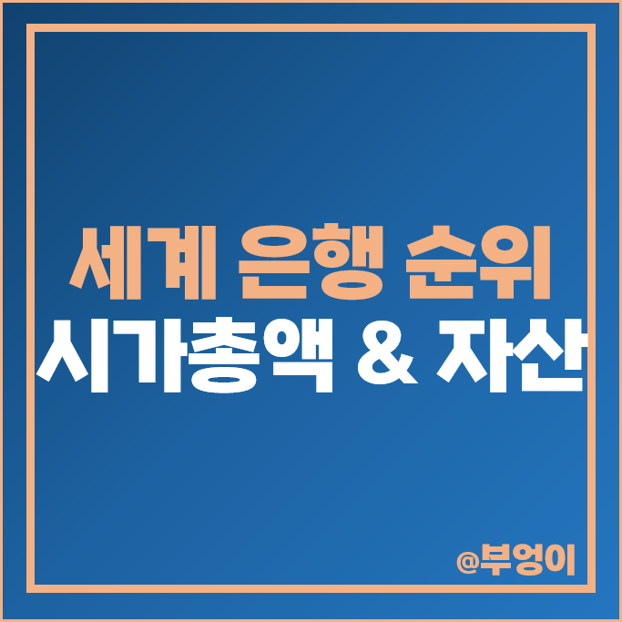 세계 은행 순위 시가총액 자산 총계 부문 세계 은행 순위 시가총액 자산 총계 부문